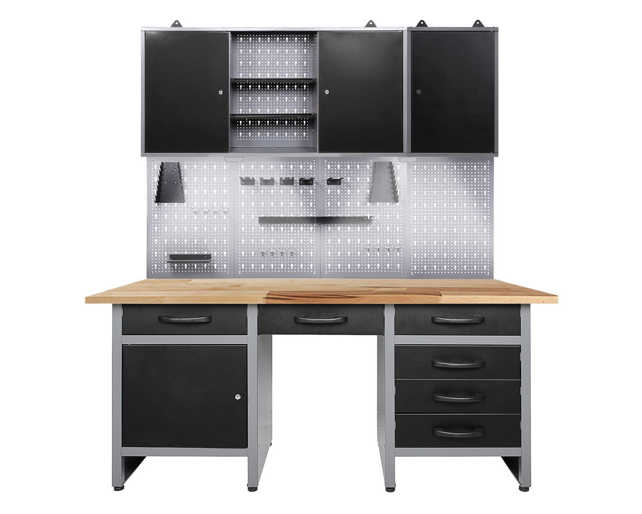 Ondis24 Ondis24 Werkstatt Set Harry 160 cm 2 Schränke LED