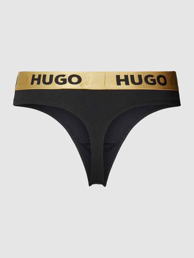 String mit Label-Bund Modell 'SPORTY' in gold