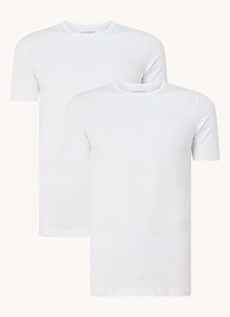Schiesser Bio-Baumwoll-T-Shirt im 2er-Pack