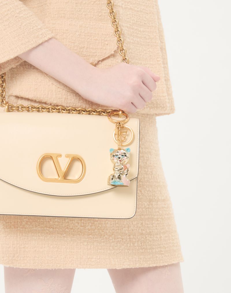 Valentino Garavani Le Chat De La Maison Nylon sleutelhanger tas charme