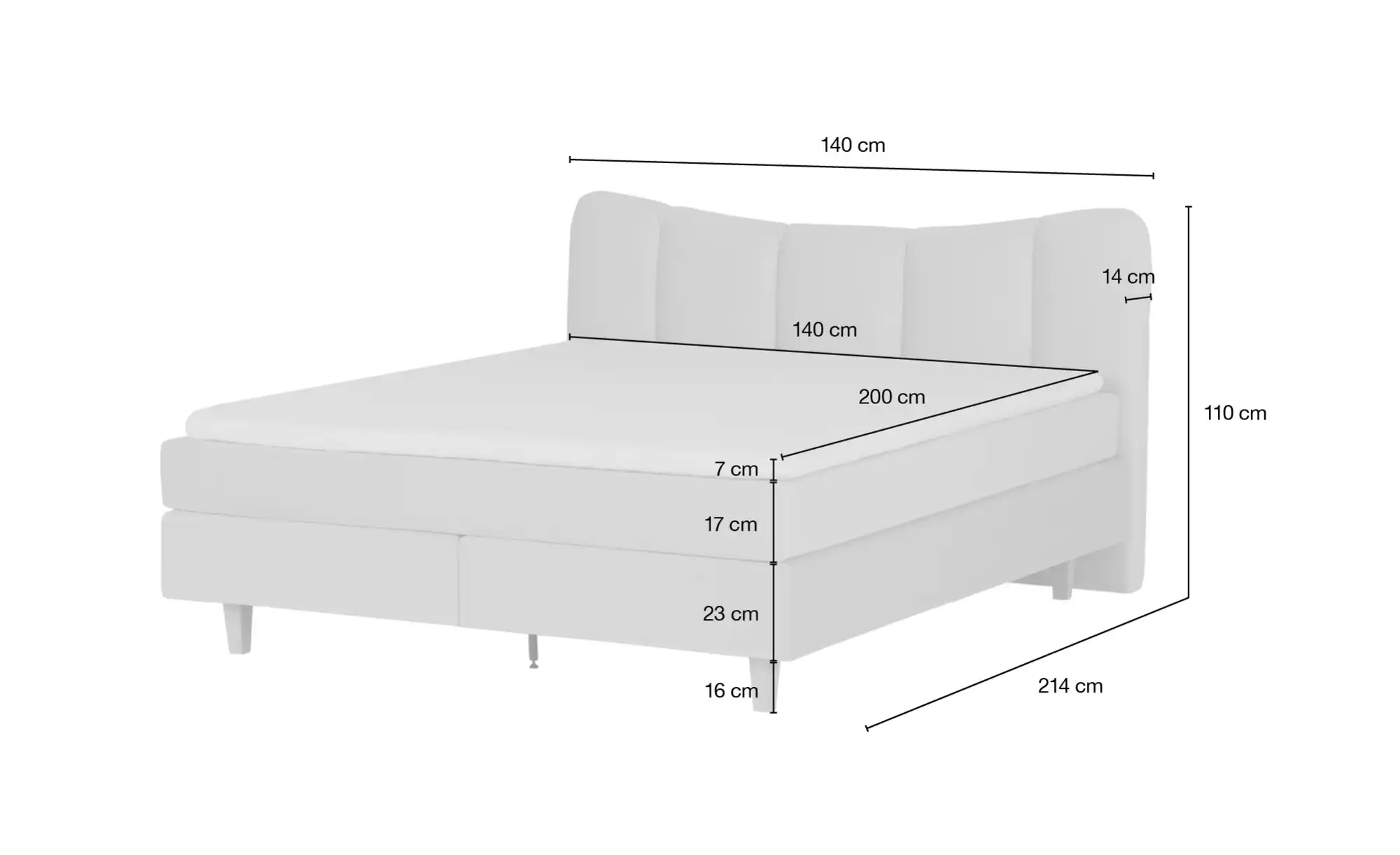 Boxspringbett Dalur