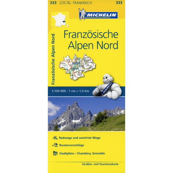 Michelin Französische Alpen Nord - Straßenkarte