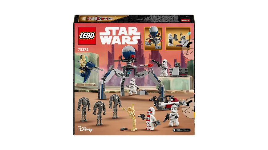 LEGO Star Wars 75372 Clone Trooper & Battle Droid Battle Pack Set