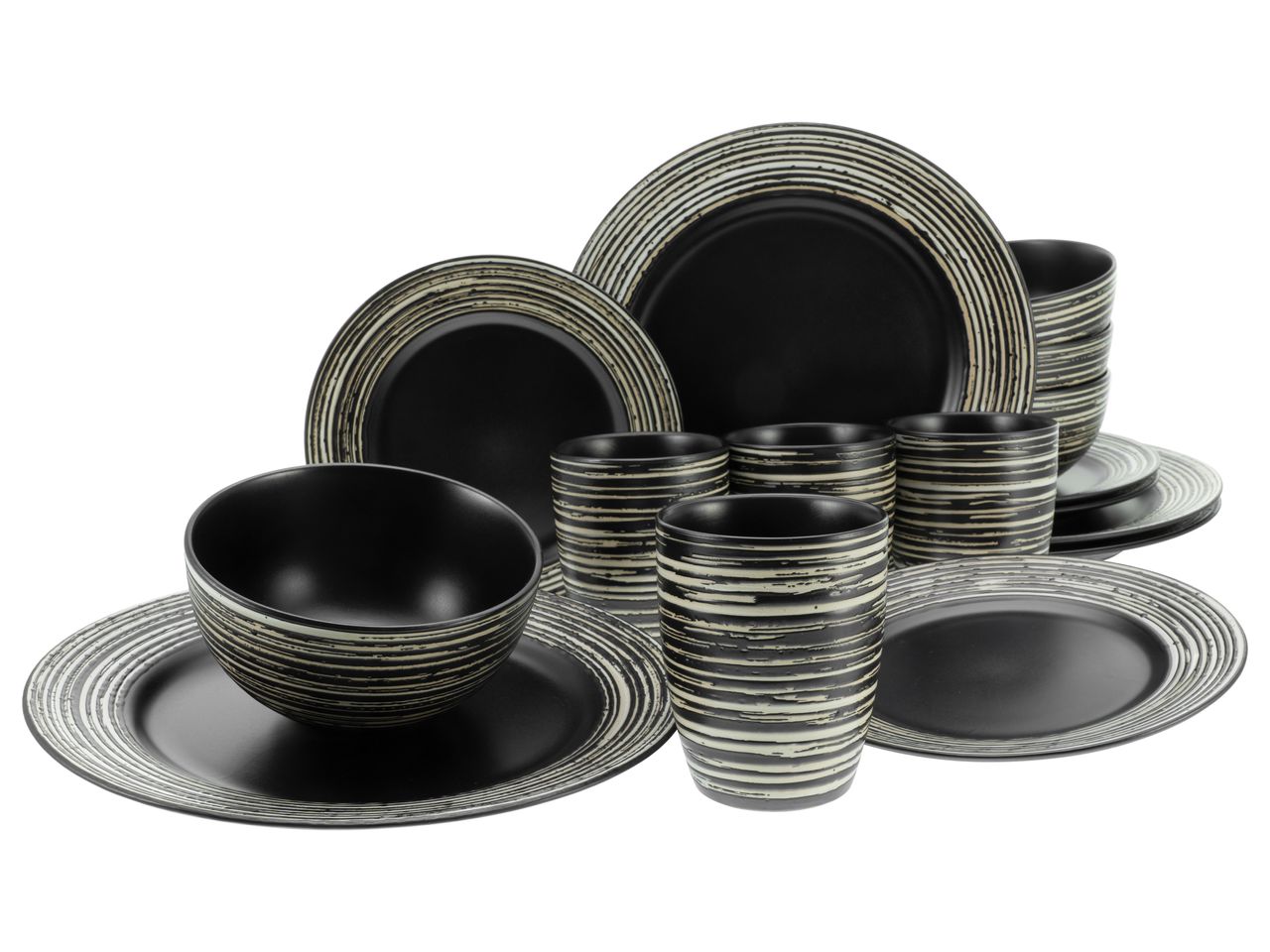 CreaTable La Gomera Negra Kombiservice 16-tlg