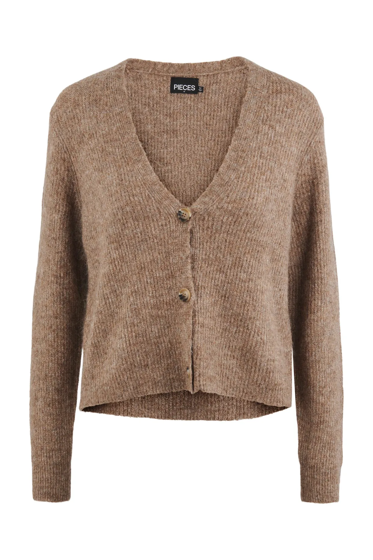 PIECES  Strickjacke - Braun - Regular Fit