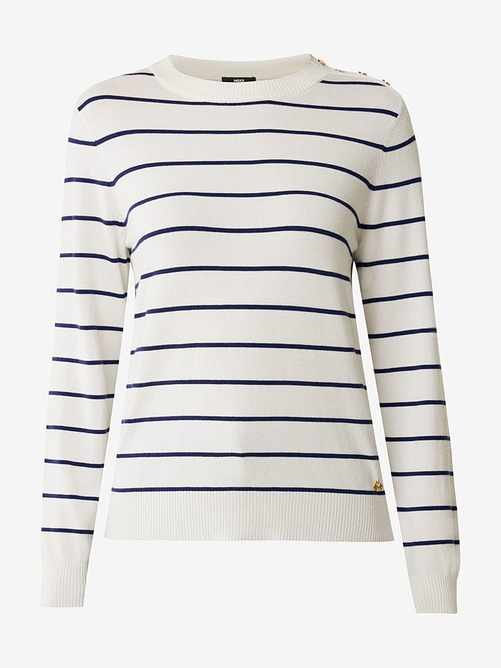 Mexx Pullover in Weiß/ Dunkelblau günstig kaufen