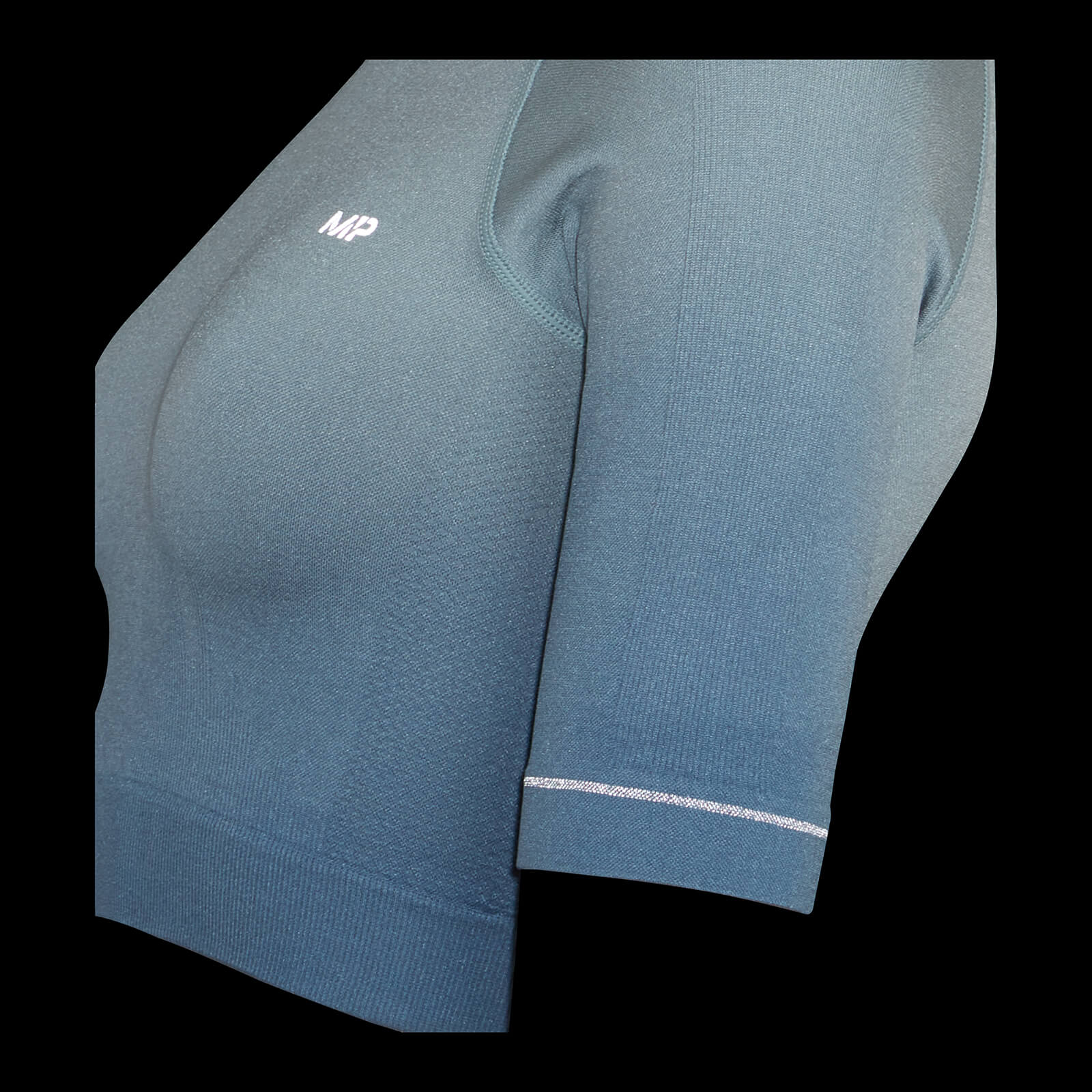 Crop top sans coutures MP Velocity Ultra pour femmes – Bleu gris