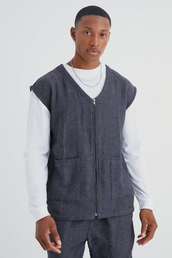 Utility-Tanktop & Cargohose mit Fischgräten-Print