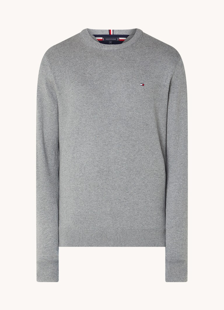 Tommy Hilfiger Fine-knit cashmere blend pullover with logo embroidery