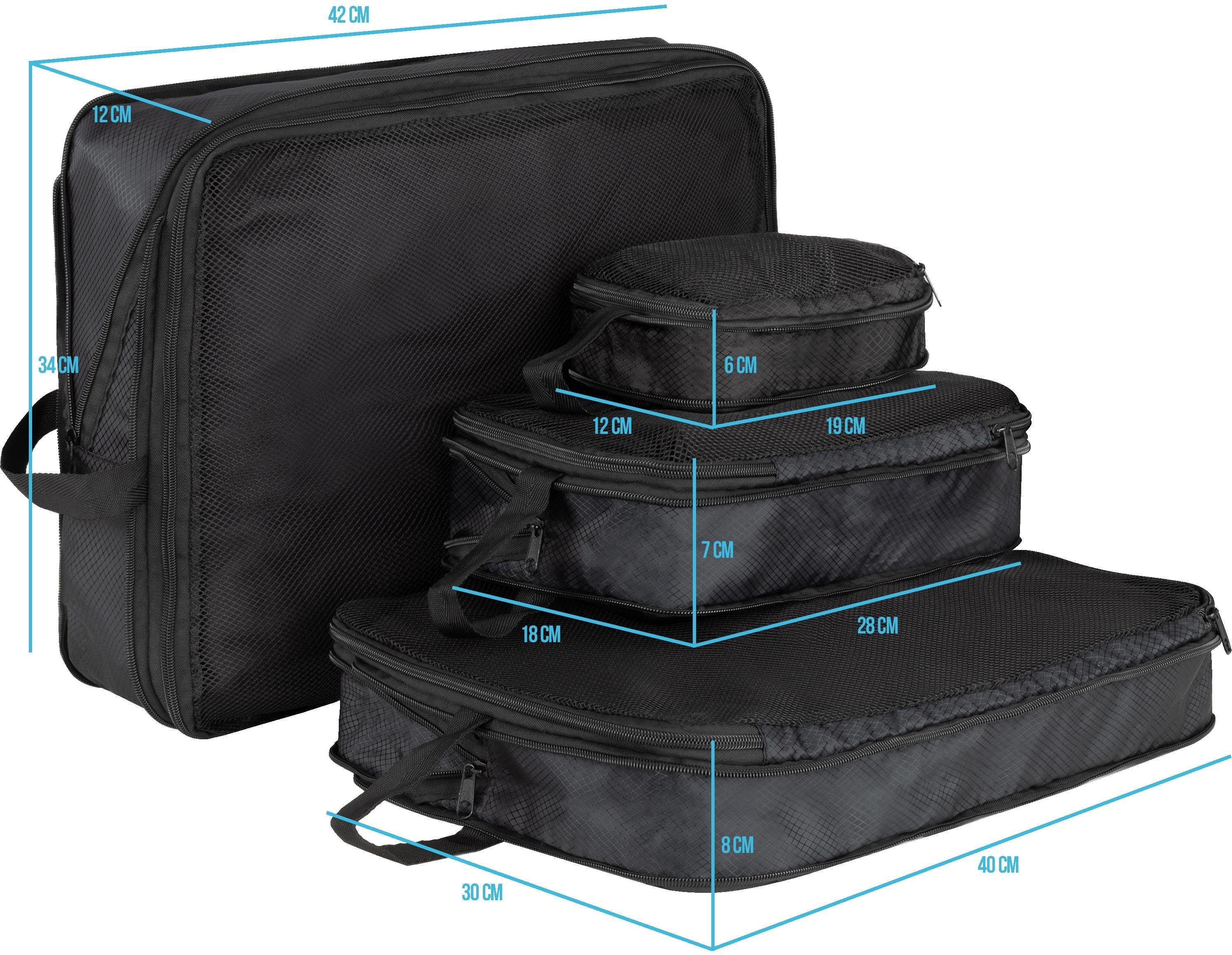 normani Kleidersack Kleidertaschen 4-teilig Nuqui (Set, 4 St) 4 Kompressions-Packtaschen mit Wäschebeutel