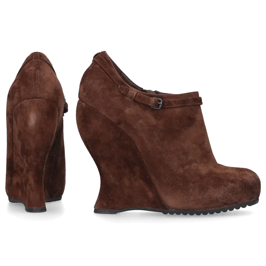 Bottega Veneta - Stiefeletten V0240 Veloursleder - braun