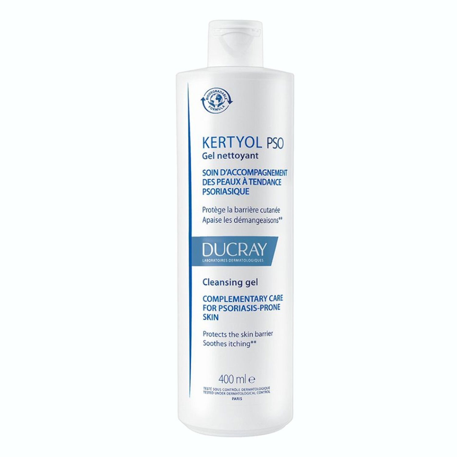 Ducray Kertyol PSO Gel Nettoyant Surgras Peaux Psoriasiques 400 ml