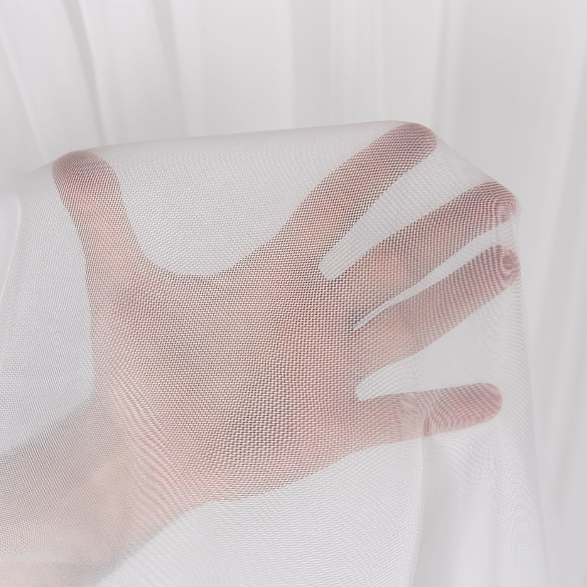 Gardine Weiße,halbtransparente Vorhänge mit Kräuselband und Bleibandabschluss, GARDINESTAN JUNG CFO GmbH, Faltenband, transparent, Store, gardinen stores, %100 polyester, Weiß Transparent