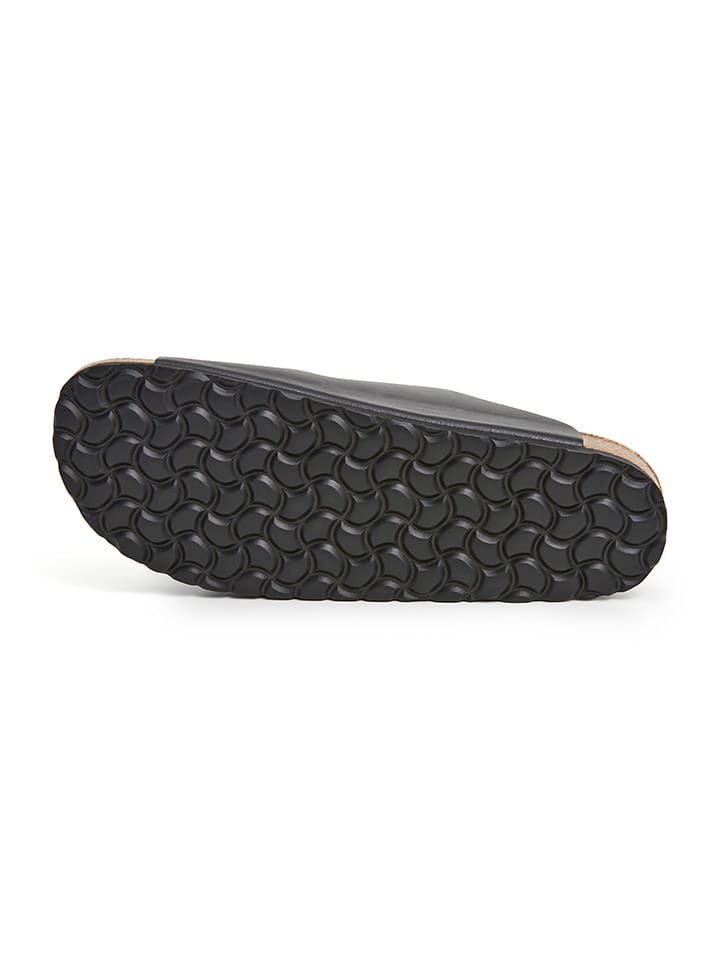 SABOKETS Leder-Pantoletten in Schwarz günstig kaufen