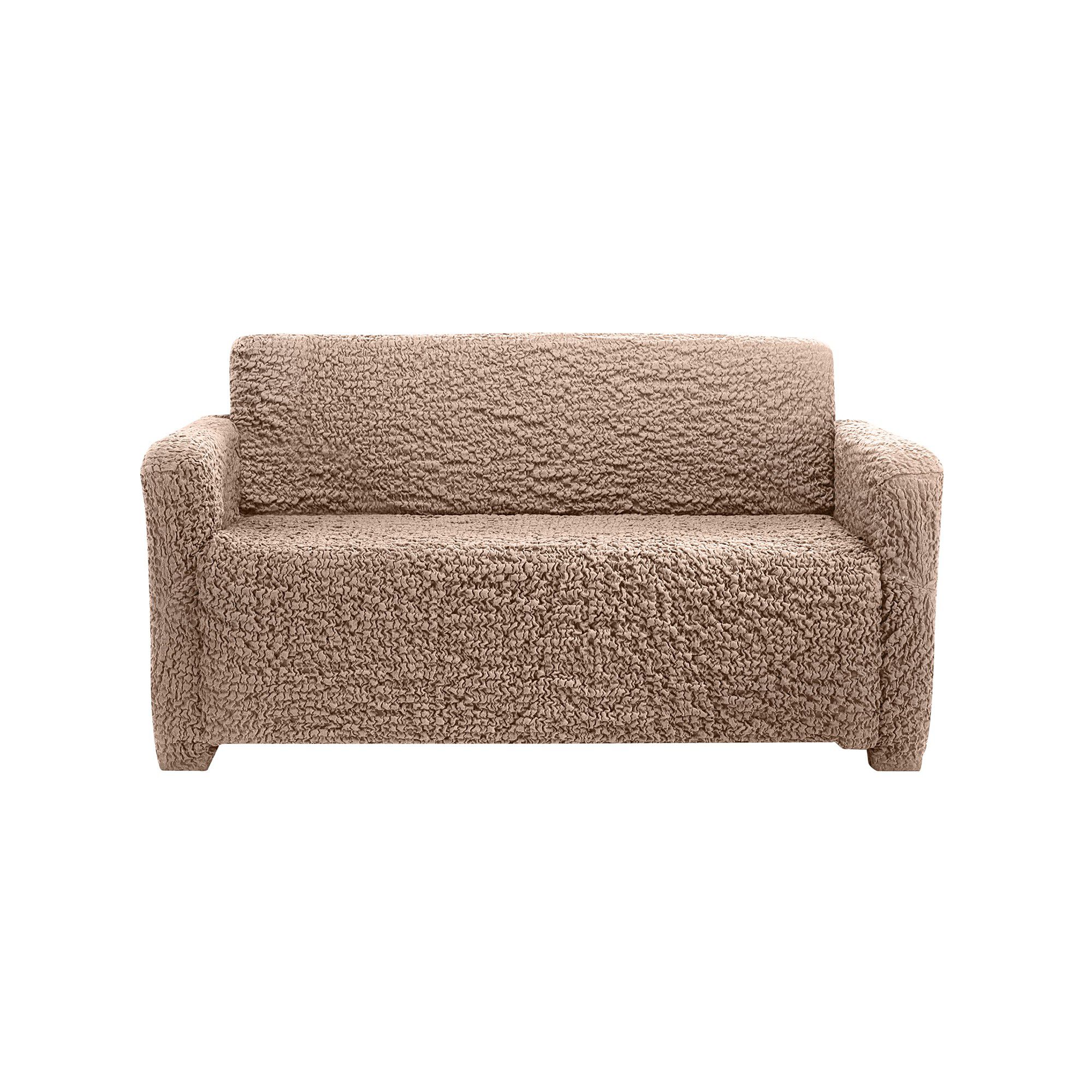Housse gaufrée bi-extensible canapé fauteuil accoudoirs