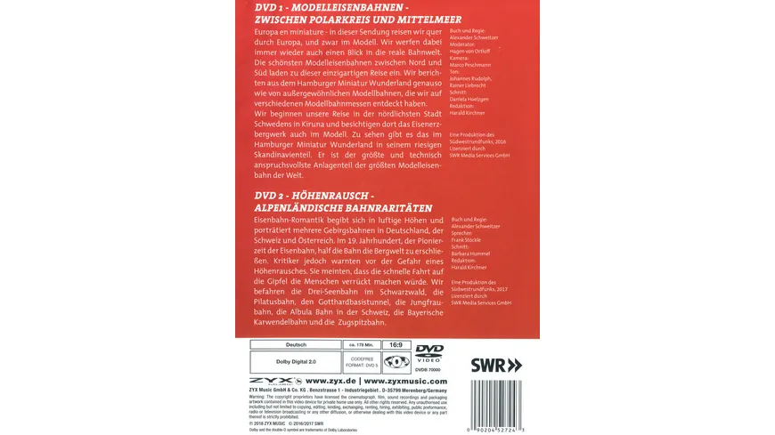 Eisenbahn Romantik Box  (Eisenbahn-Romantik Doku SWR)  [2 DVDs]