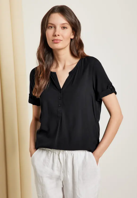 CECIL Unifarbene Basic Bluse
