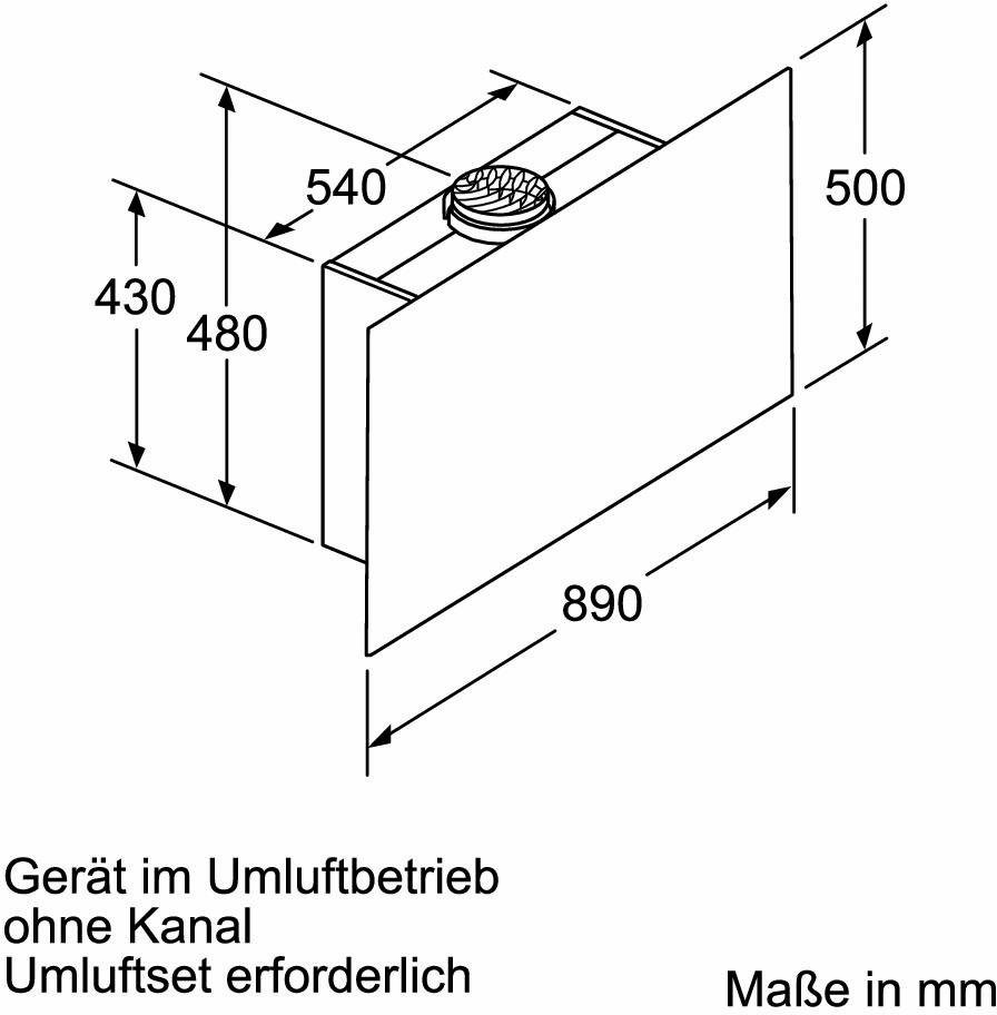 NEFF Kopffreihaube Serie N 70 D95FHP1S0, 90 cm breit