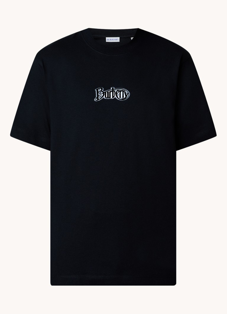 Burberry T-krekls ar pūkaina logotipa apdruku