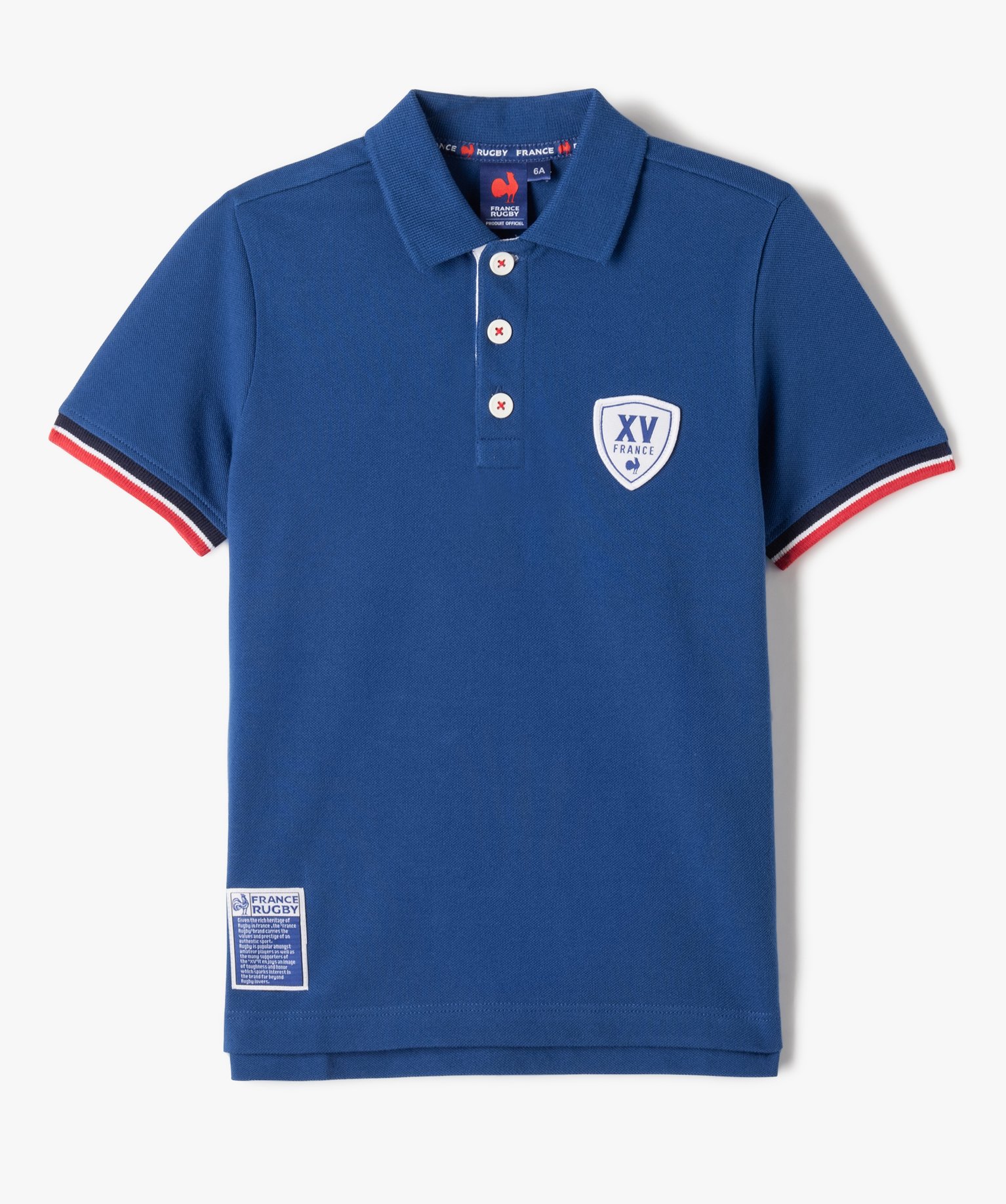 Polo de rugby à manches courtes Garçon - France Rugby bleu | GEMO