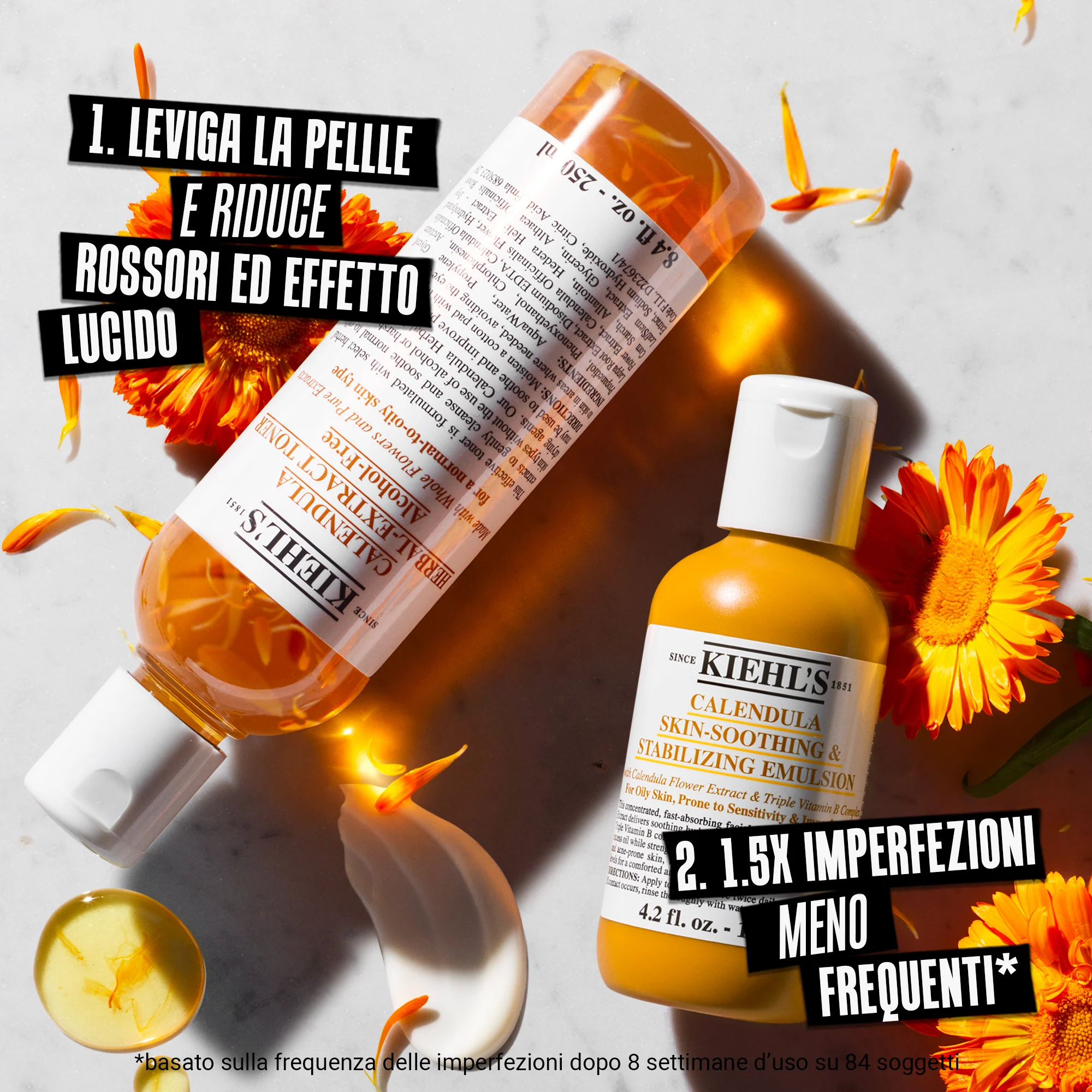 Calendula fugtgivende hudlindrende og stabiliserende emulsion - 24-timers lindrende ansigtsbehandling