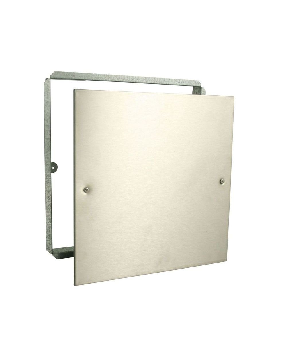 Marley Deutschland GmbH Edelstahl V2A Wandfliese Marley Niro Abdeckplatte Edelstahl Revisionsabdeckung 15x15cm Revisionsabdeckplatte, 0x0, weiß, für Wand- und Deckenmontage geeignet