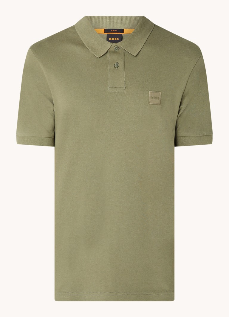 Polo HUGO BOSS Passenger slim fit com logotipo