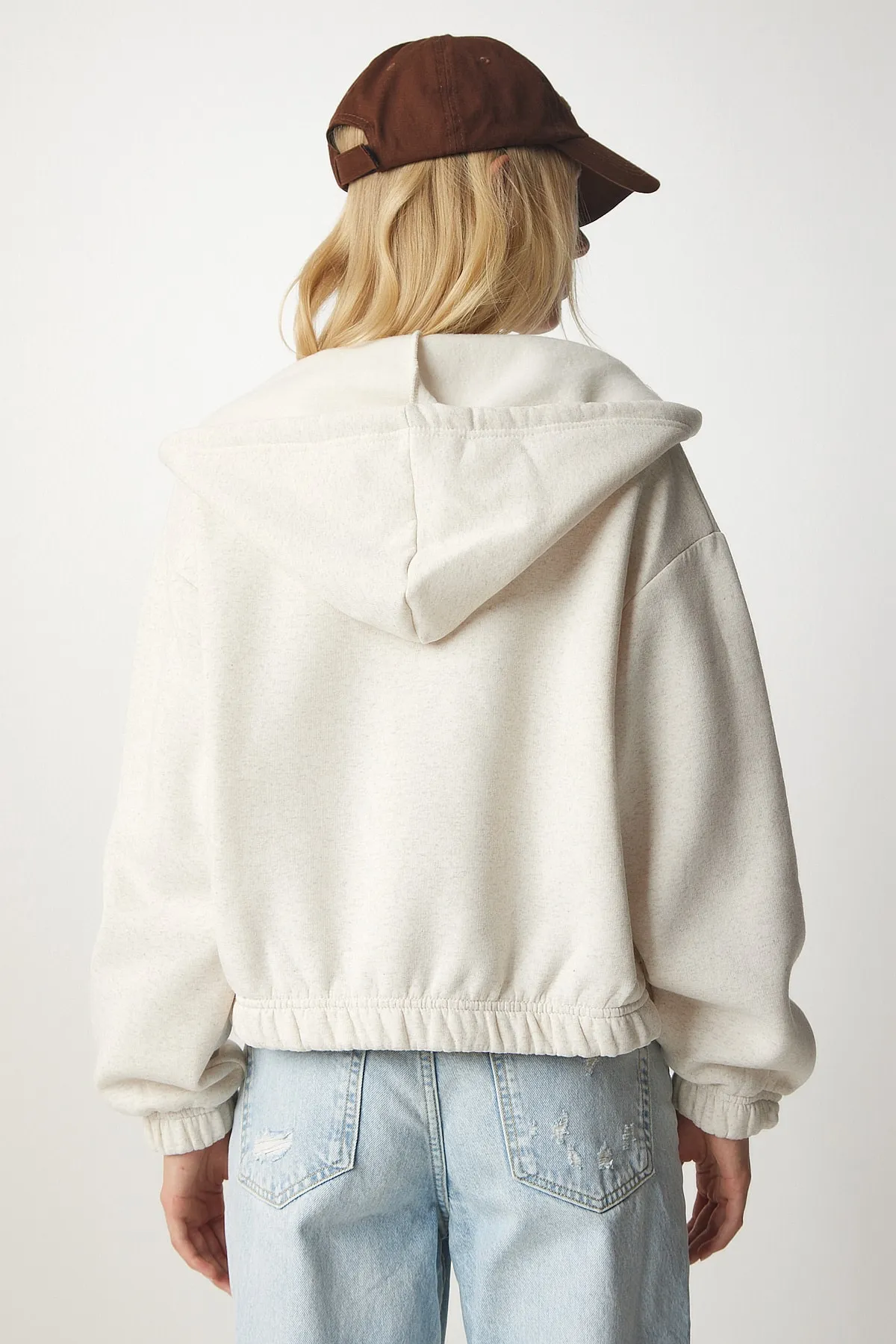 Happiness İstanbul  Sweatshirt - Beige - Regular Fit
