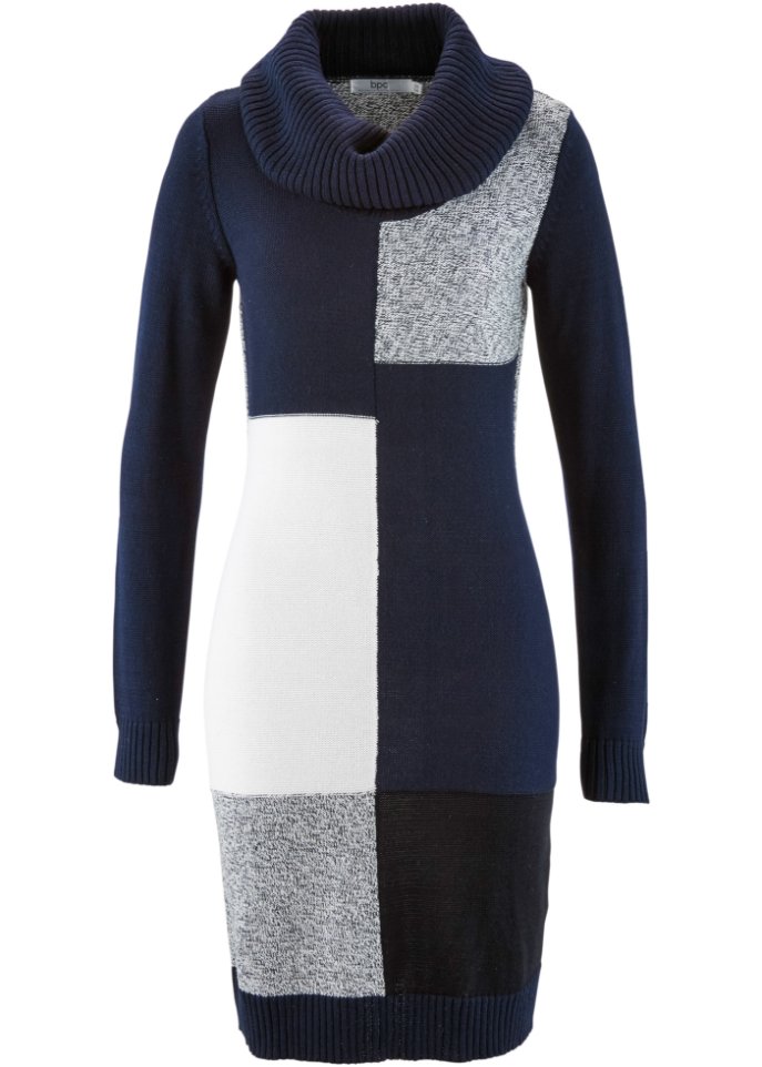 Knieumspielendes Strickkleid, Langarm