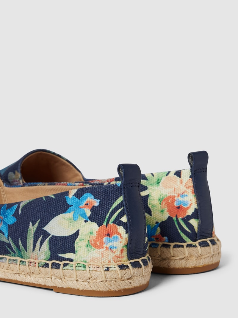 Espadrilles mit floralem Allover-Print Modell 'CAMERYN' in dunkelblau