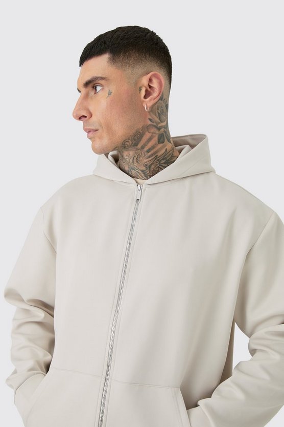 Tall Oversize Scuba Hoodie mit Reißverschluss