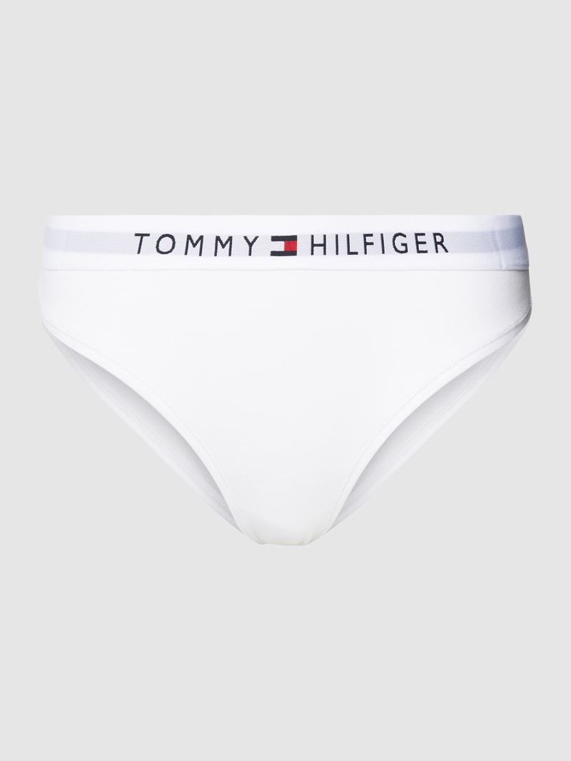 Slip mit elastischem Logo-Bund in weiß