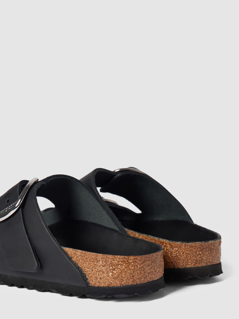 Slides aus echtem Leder Modell 'ARIZONA' in schwarz