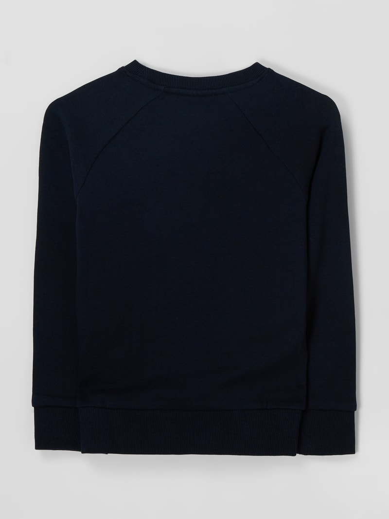Sweatshirt mit Flockprint in marineblau