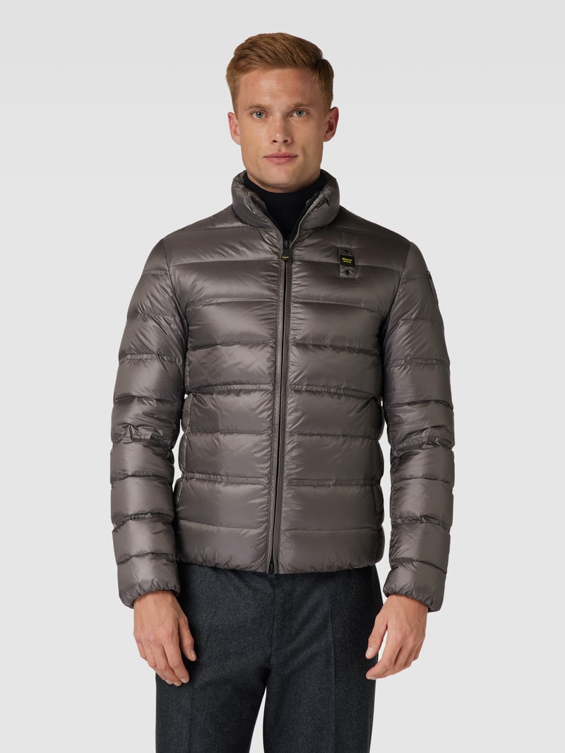 Daunenjacke mit Label-Detail in anthrazit