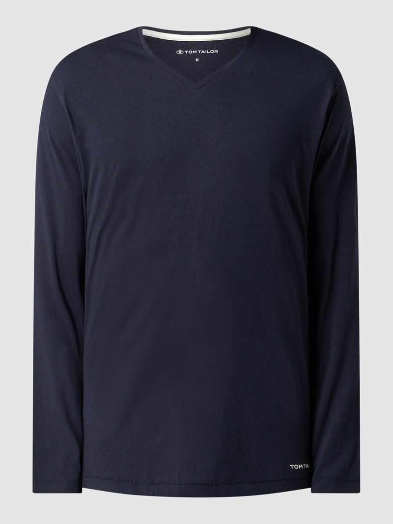 Pyjama-Oberteil aus Baumwolle in blau