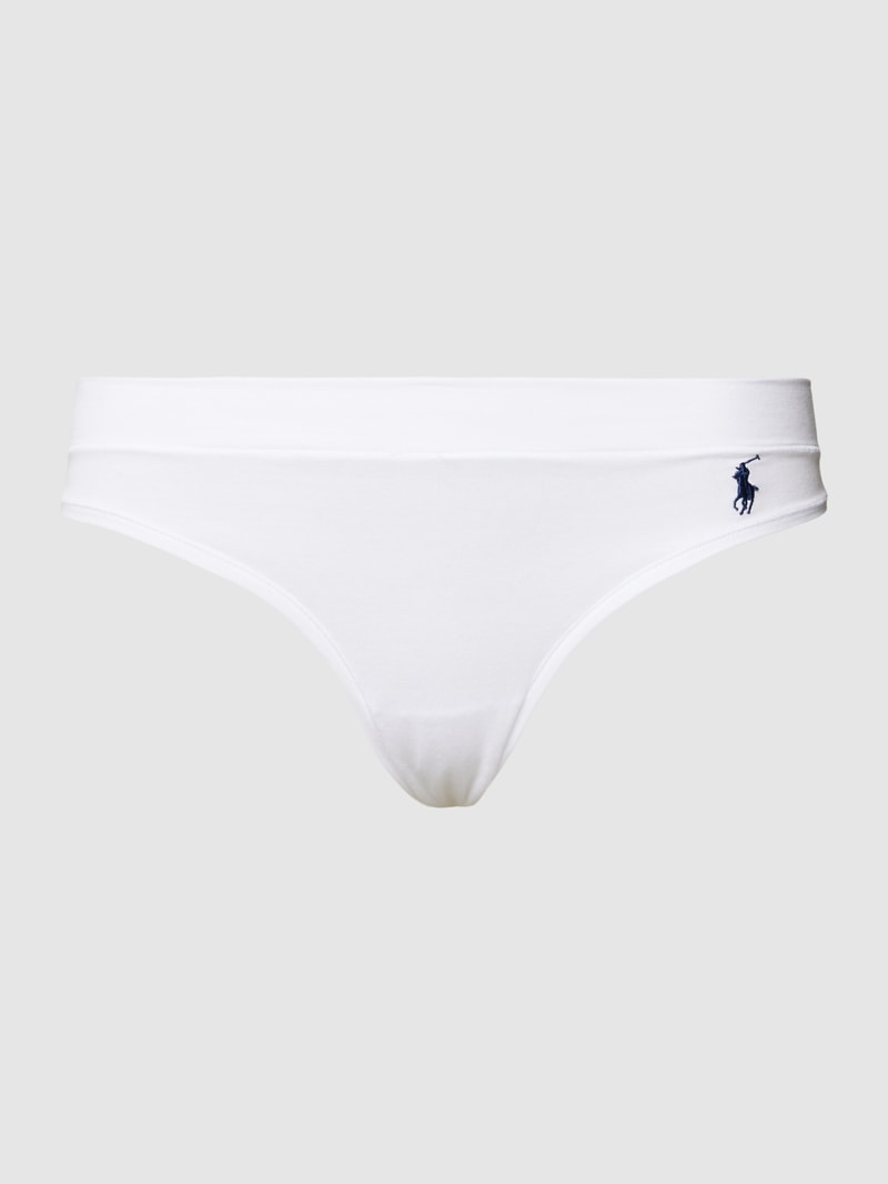 Slip mit Logo-Stitching in weiß