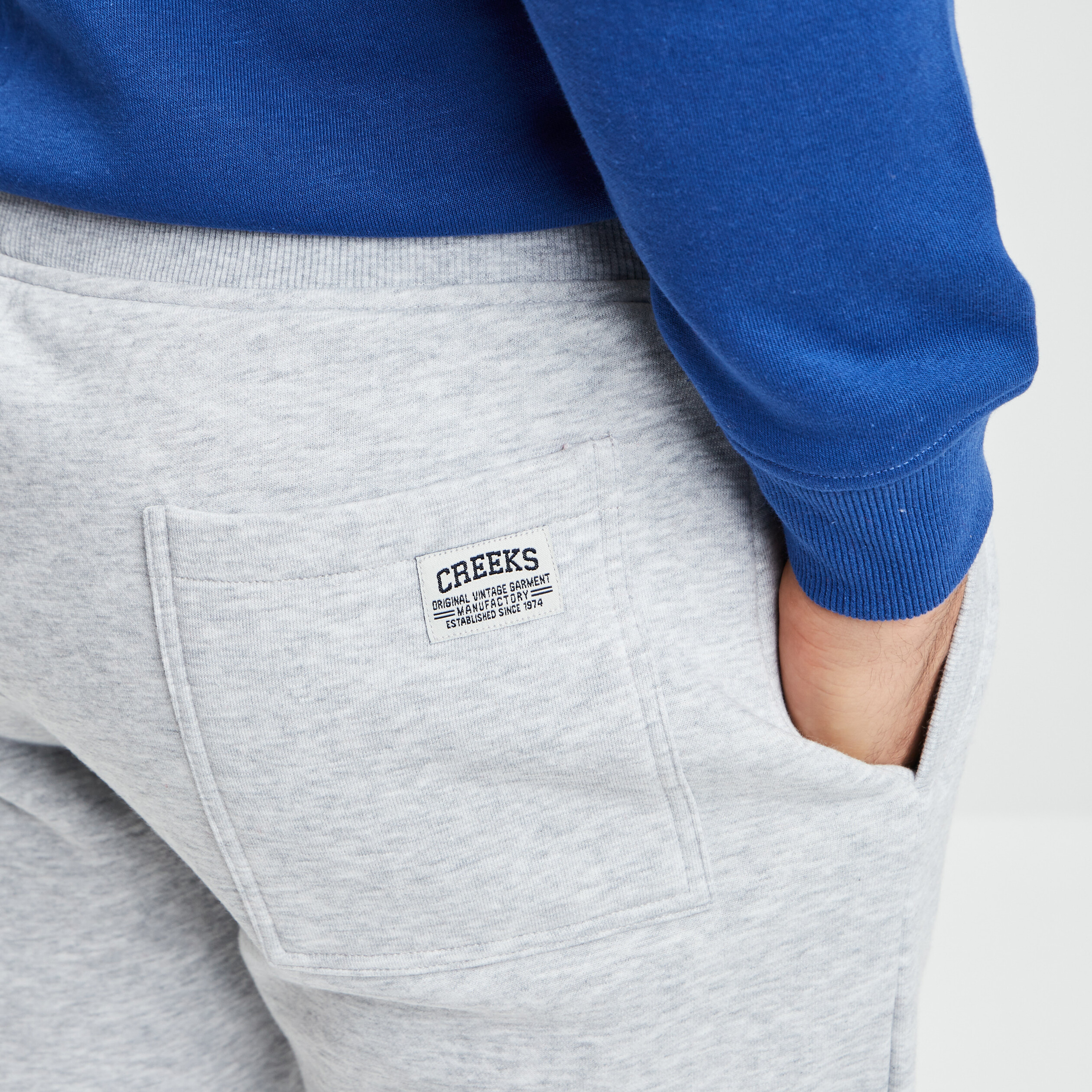 Pantalon jogging ajusté Creeks gris homme | La Halle