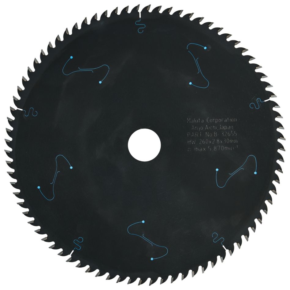 Makita Zubehör B-32655 Makblade-Plus 260x30x2,8 80T 15g Tischkreissägeblatt für Holz