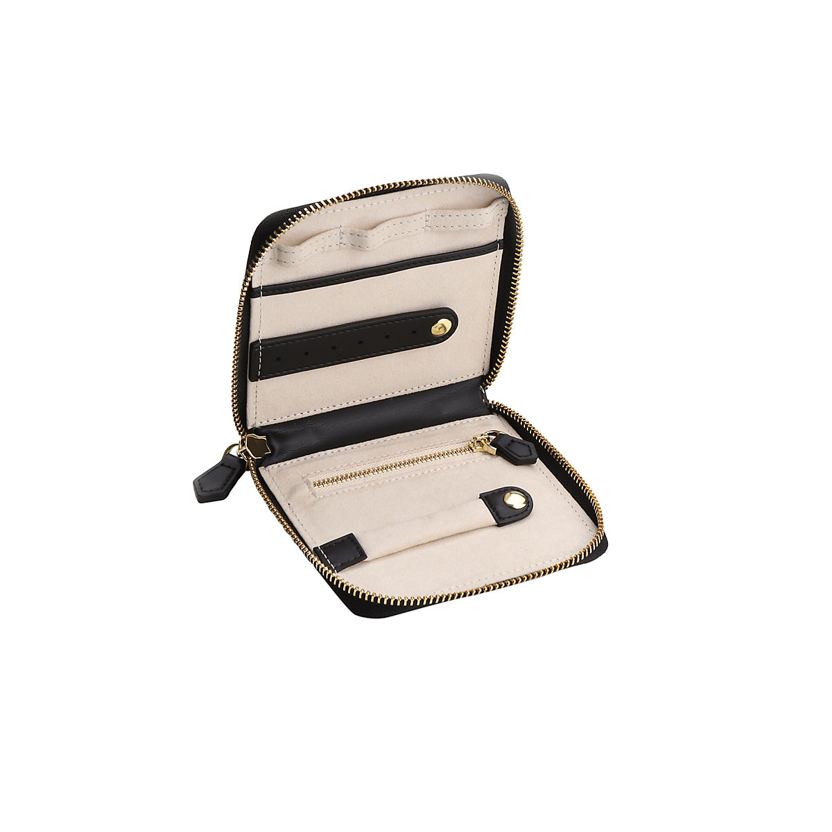 Elli Schmuckzubehör Trend Travel Bag Reise-Etui Schwarz Pu Leder Schmuckkästchen