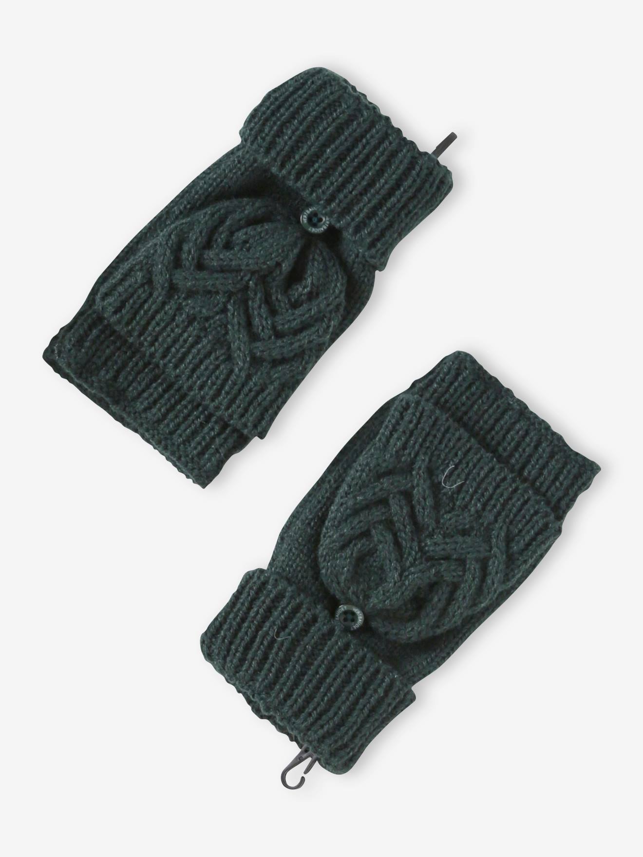 Vertbaudet Jungen-Set: Mütze, Rundschal & Handschuhe - ocker