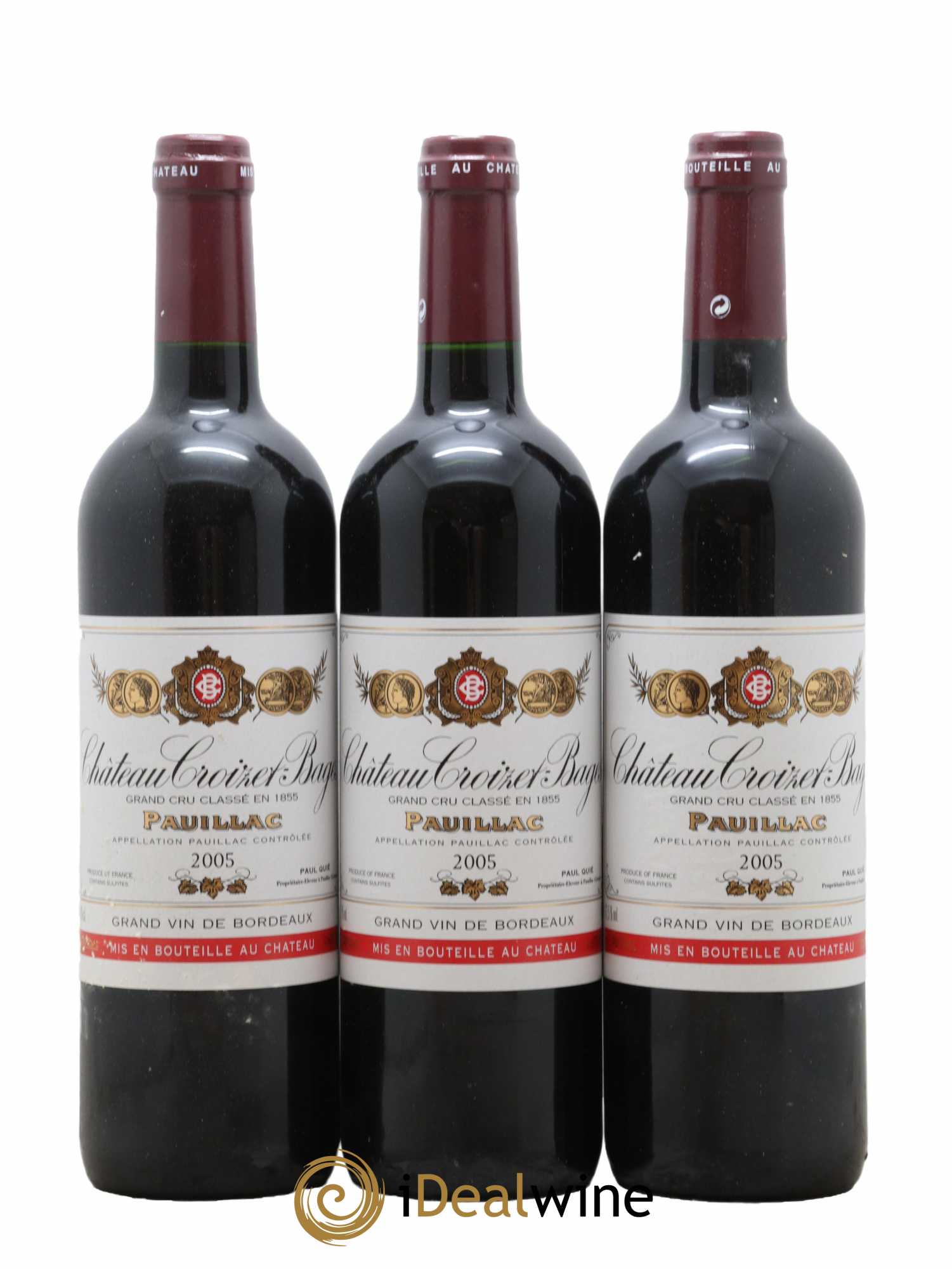 Château Croizet Bages 5ème Grand Cru Classé  2005 - Lot de 12 Bouteilles