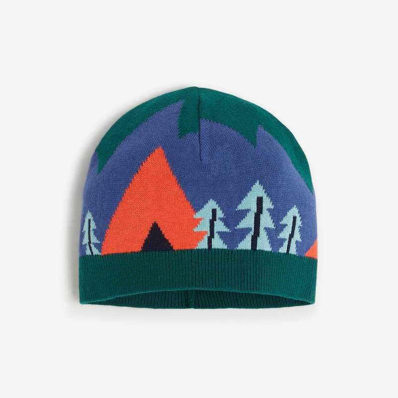 Bonnet vert bébé garçon en tricot Jacquard Catimini