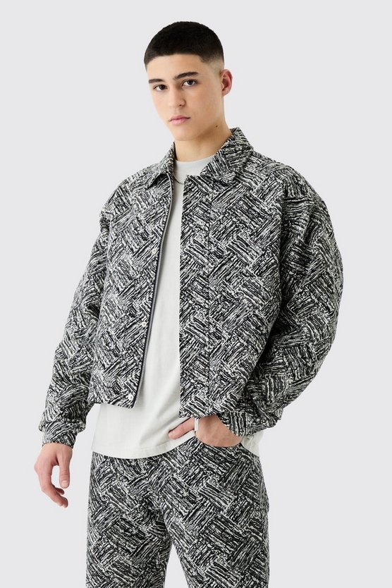 Kastige gemusterte Jacke