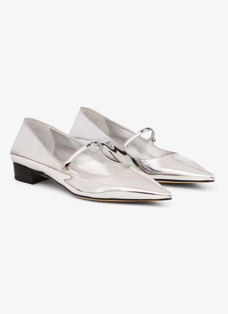 Jimmy Choo Carolyn Flat balerīnas ar metālisku apdari