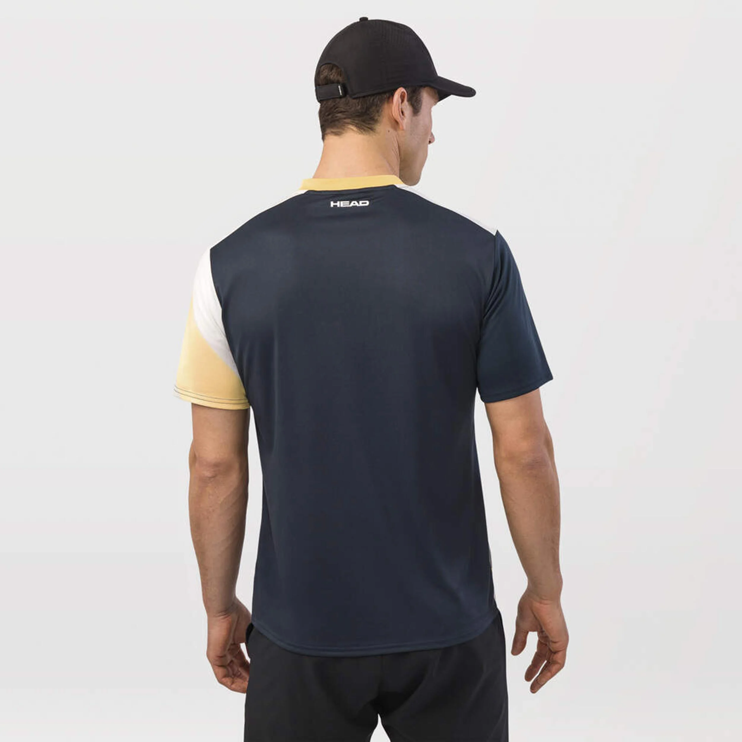 Topspin T-Shirt Herren - Goldgelb, Dunkelblau