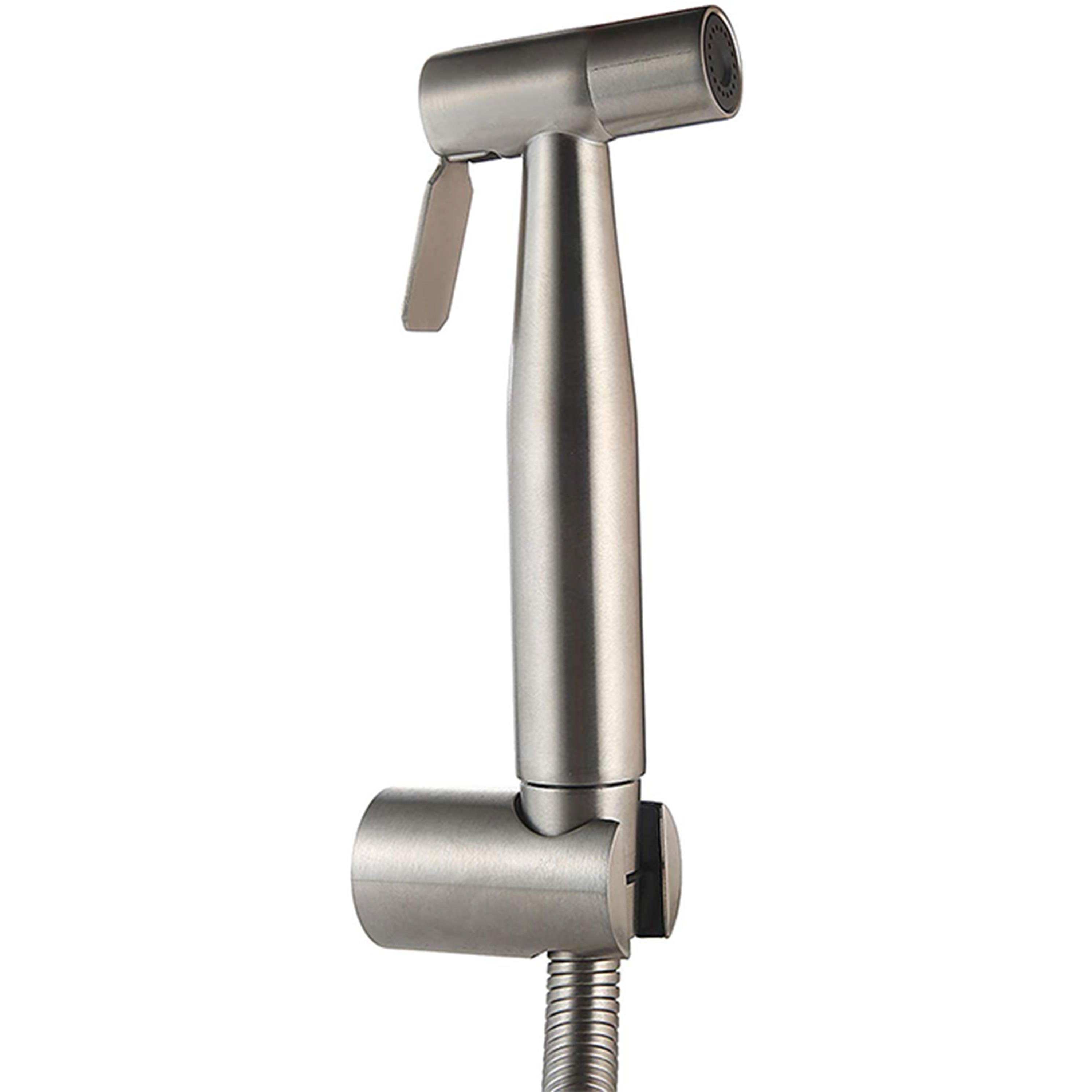 Praknu Bidetarmatur Bidet Set - WC Brause für Intimdusche (Set) Handbrause, Schlauch, Halter rostfreier Edelstahl - inkl. 2 Dichtungen
