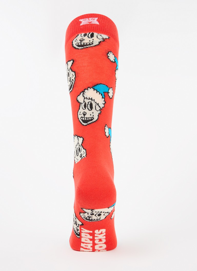 Șosete de Crăciun Happy Socks cu motiv de pisică și câine, într-un pachet cadou de 2.