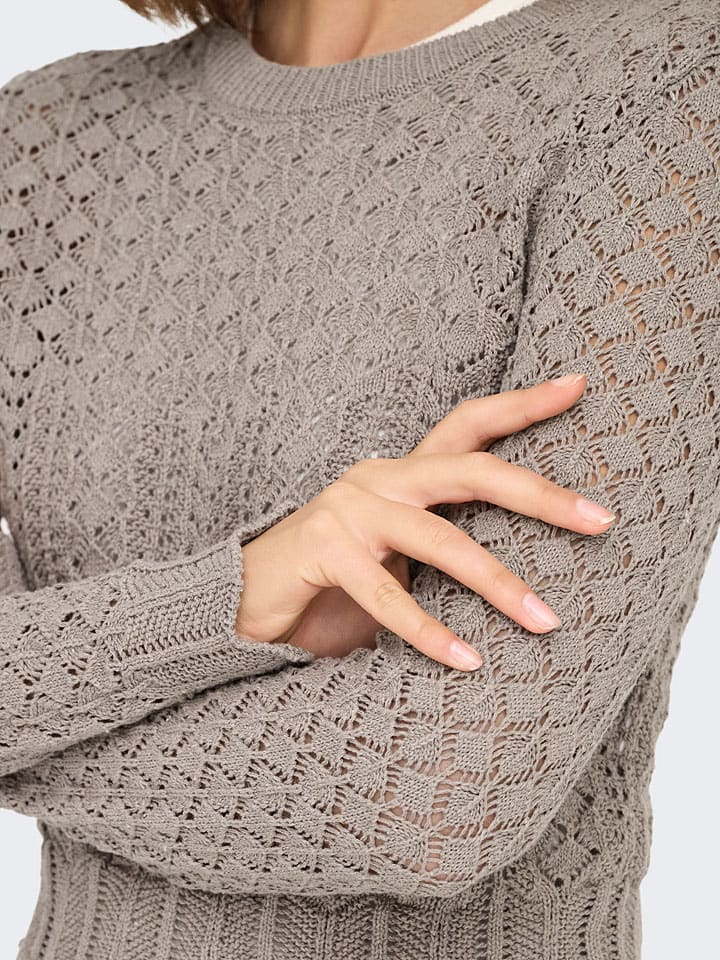 ONLY Pullover in Taupe günstig kaufen