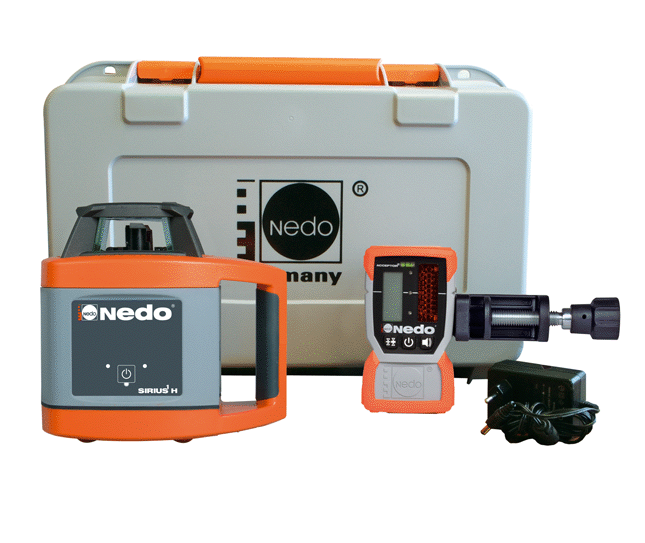 Nedo 471933 SIRIUS 1 H Laser poziomy + odbiornik laserowy Akceptor 2